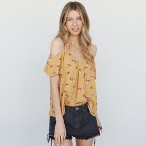 yellow floral tank